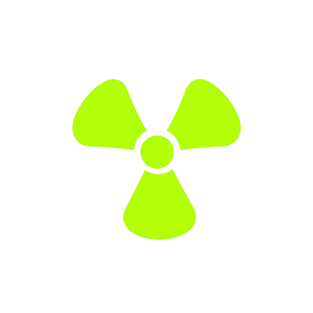 Radon radiation hazard symbol
